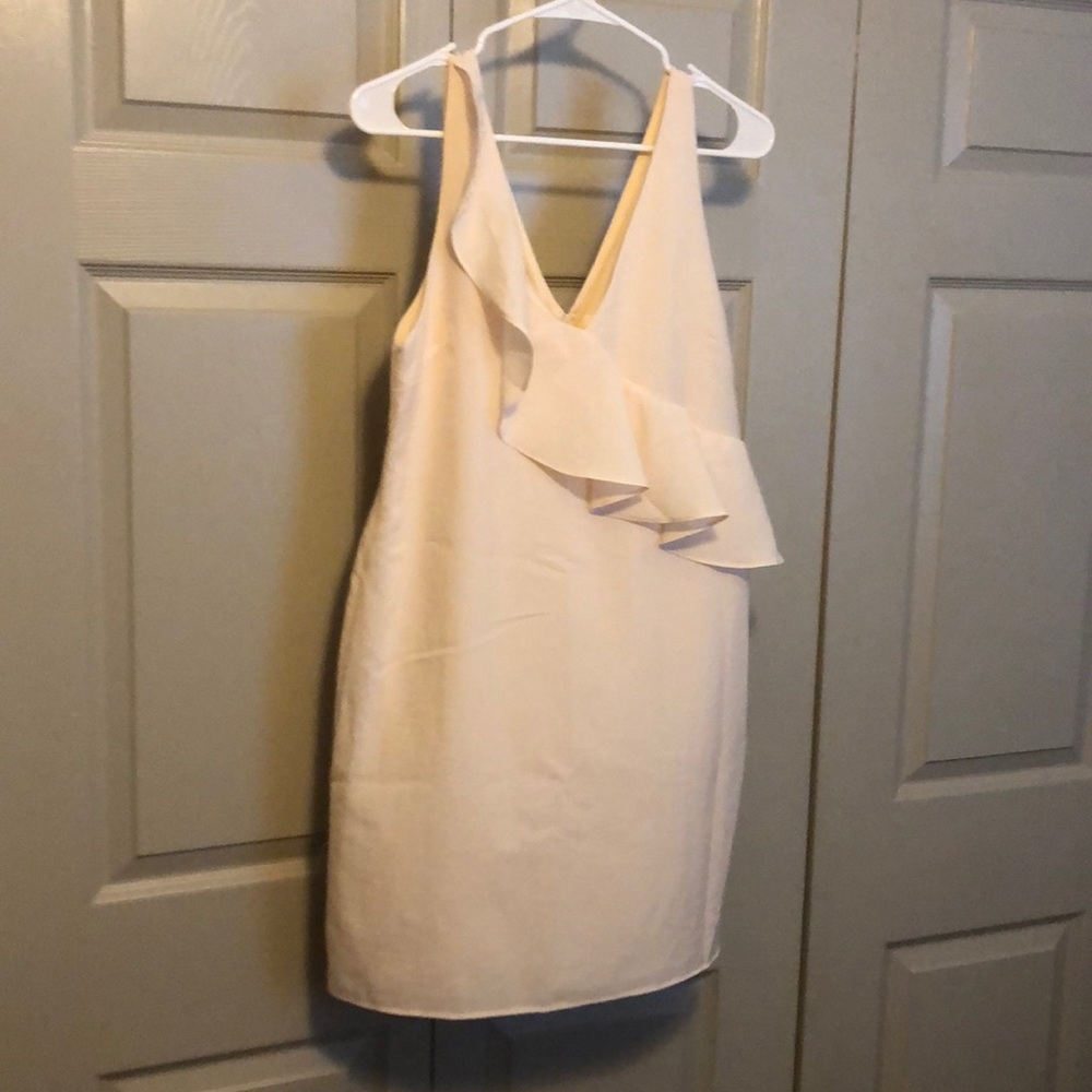 Boutique, Cream Ruffle Dress